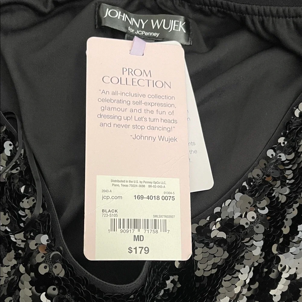 Johnny Wujek Glamorous Midnight Black Sequin Maxi Skirt - Picture 6 of 7